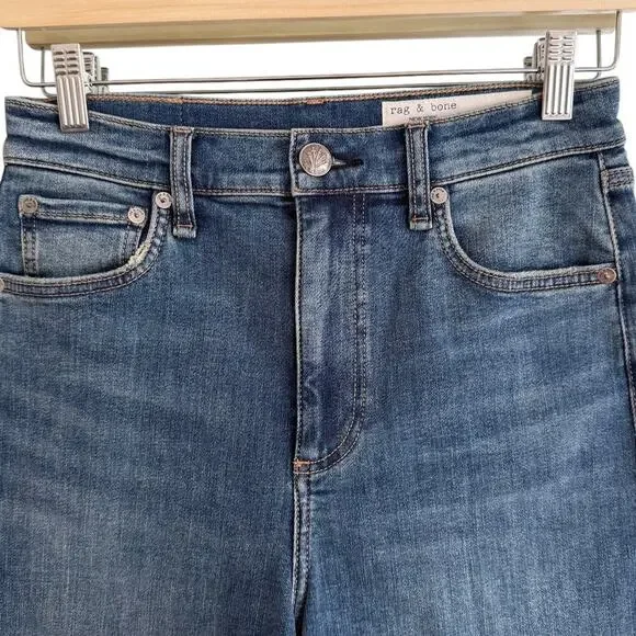 Rag & Bone Flexi Sofie Ultra Wide Leg Jean in Willow Size 26 - Picture 4 of 11